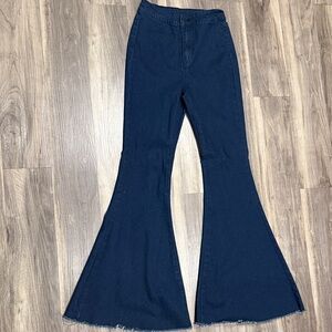 Women's Flared Jeans in Dark Blue